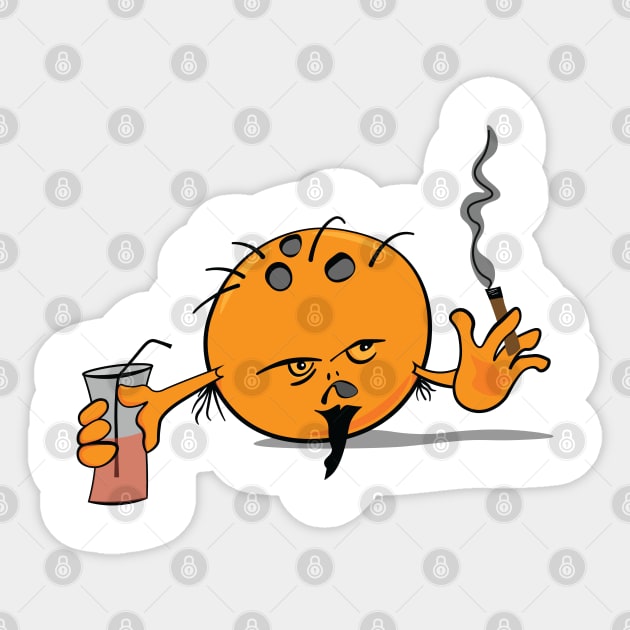 Benny The Bowling Ball Sticker by ByersArtLab